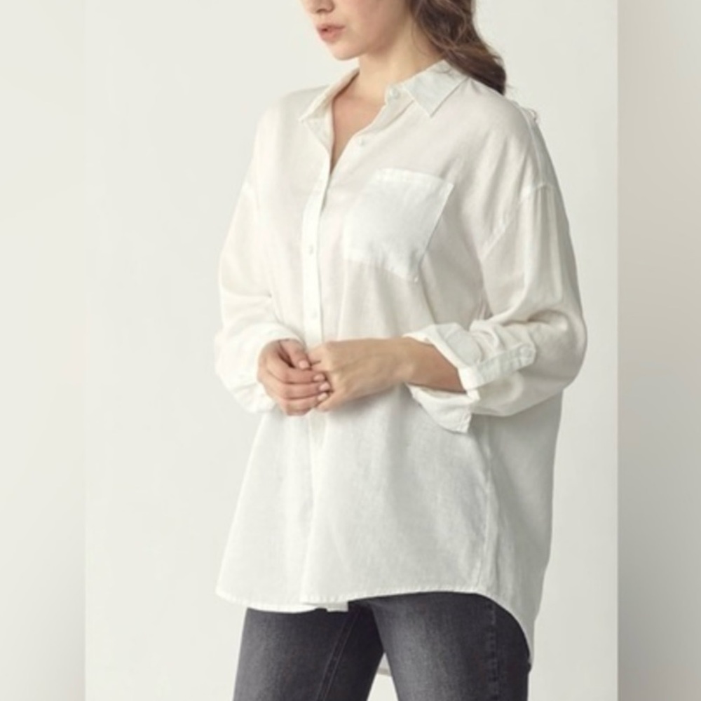 Risen Los Angeles Linen Blend Relaxed Fit Shirt
